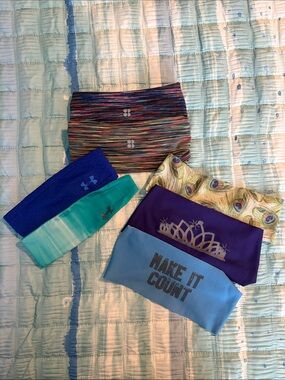 Workout headband bundle of 7- under armour, sweaty Betty, and Bondiband